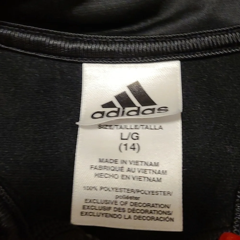 Adidas athletic jacket - black and pink